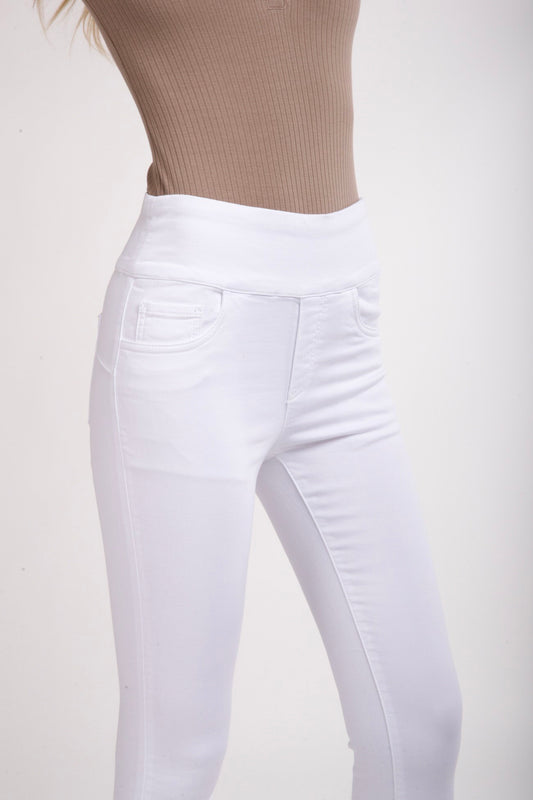Tocada White High Waisted Skinny Jeans
