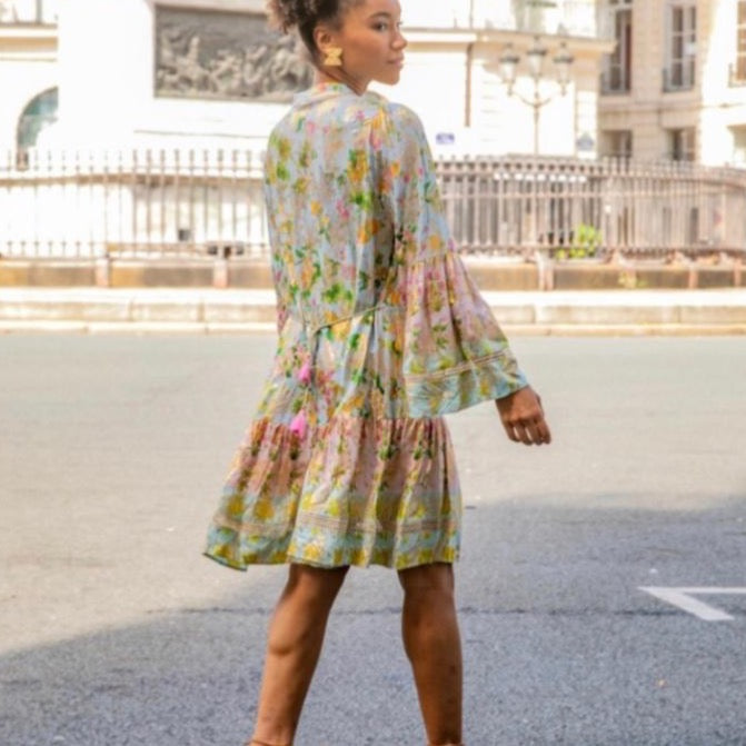 Last Queen Floral Garden Golden Dress