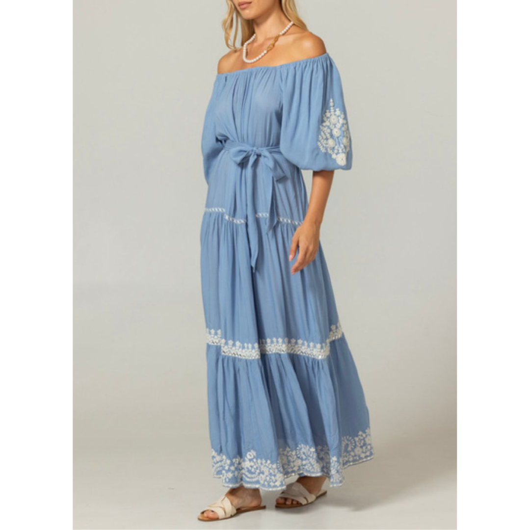 Miss June Zaya off shoulder Maxi  Dress