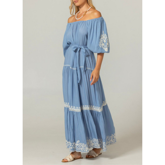 Miss June Zaya off shoulder Maxi  Dress