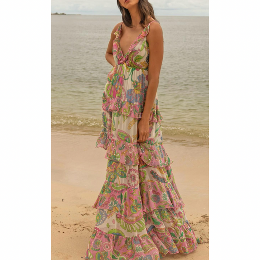 Miss June Maxi Layered Ingrid Dress