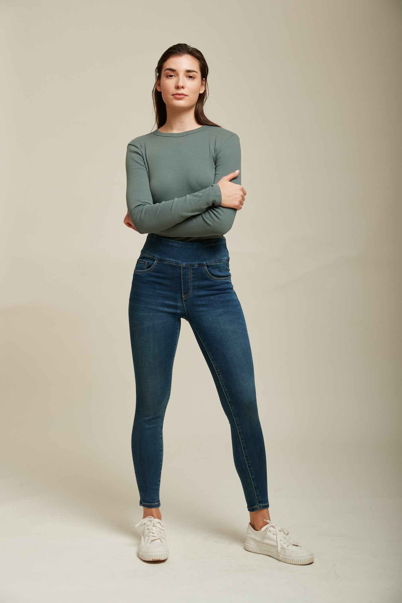 Tocada Blue Denim High Waisted Skinny Jeans