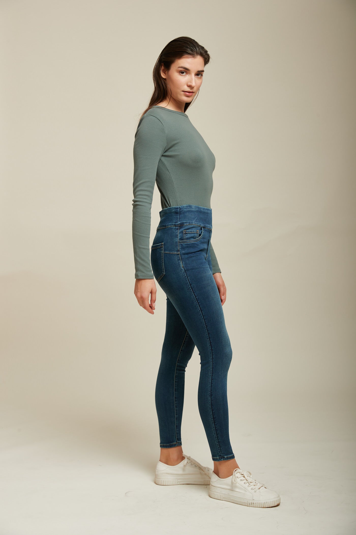 Tocada Blue Denim High Waisted Skinny Jeans