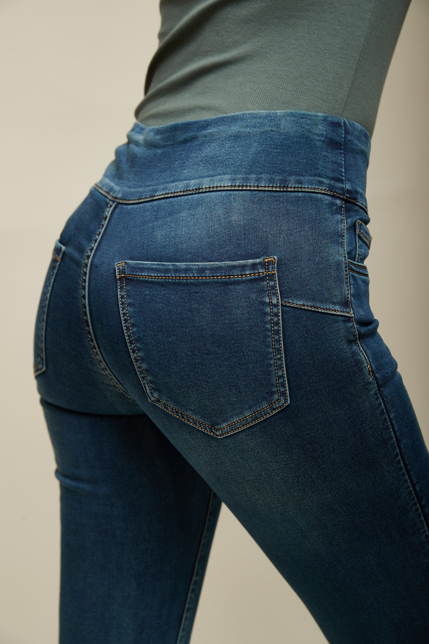 Tocada Blue Denim High Waisted Skinny Jeans