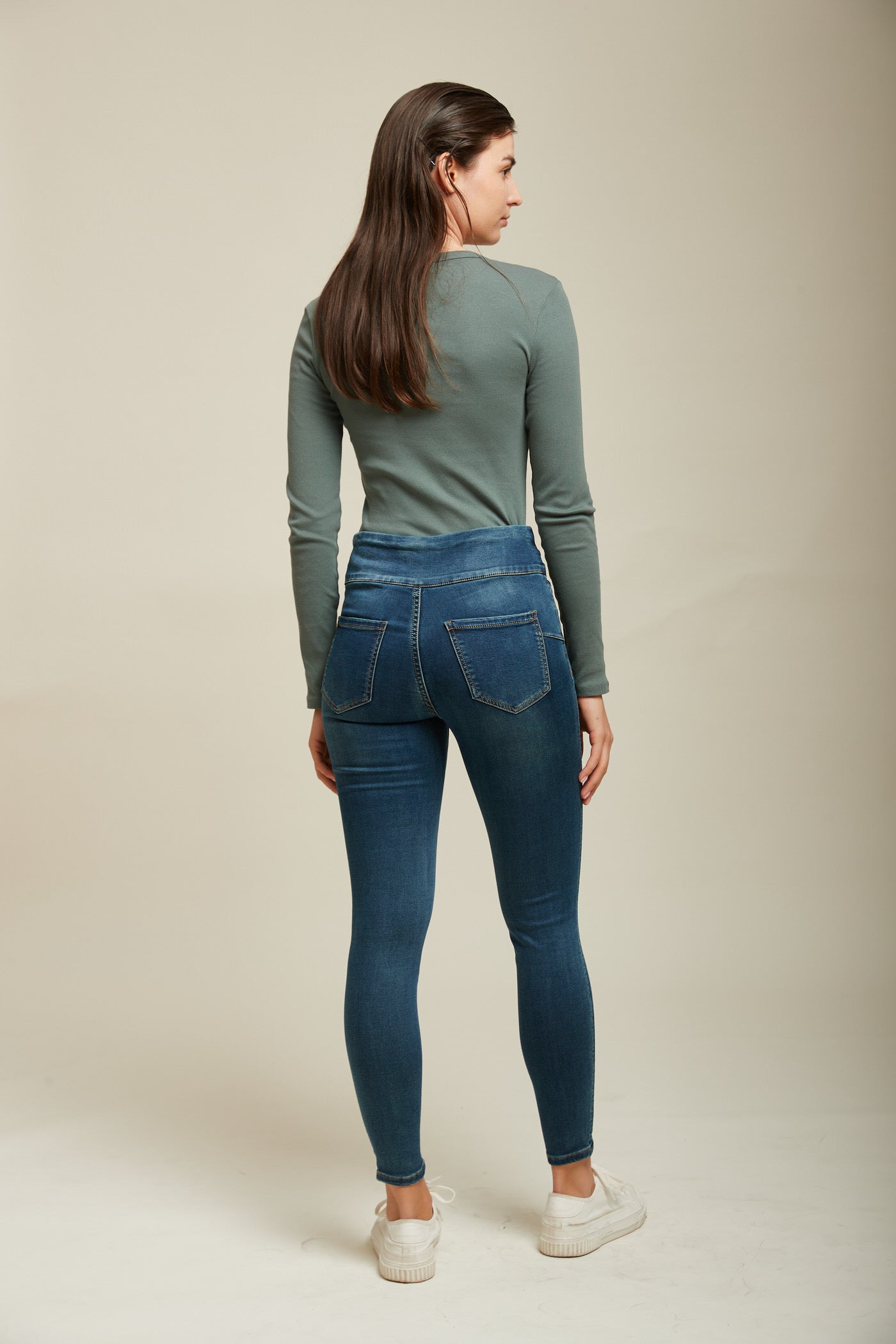 Tocada Blue Denim High Waisted Skinny Jeans