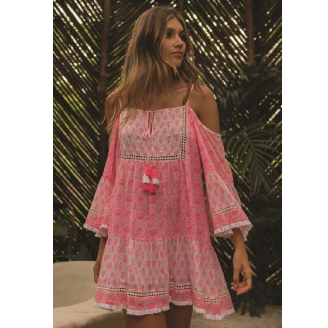 Miss June Cold Shoulder short Dress Celya