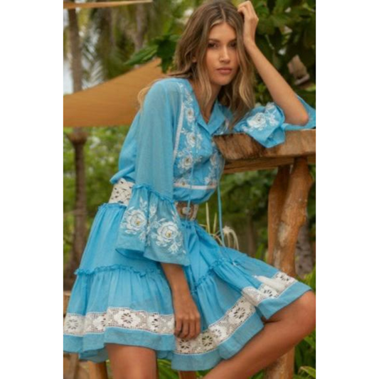 Miss June Cecilia Dress In Blue