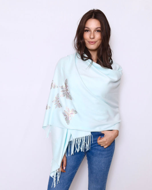 Pashmina Scarf Butterfly Mint
