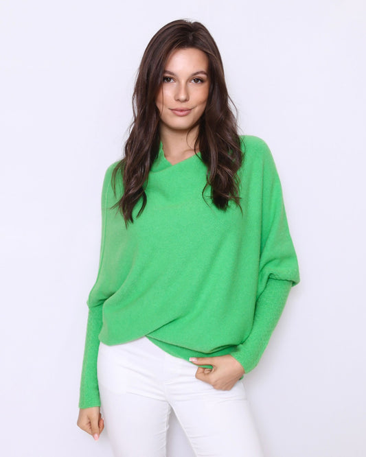Asymmetric Draped Jumper Green