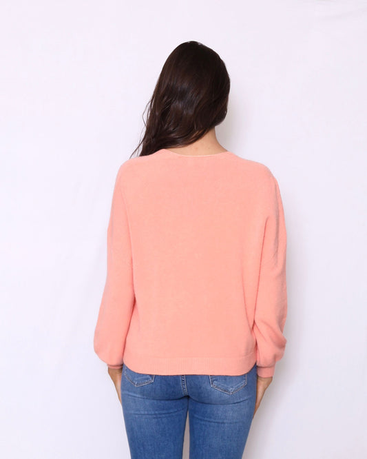 Short Cardigan With Pockets Orange