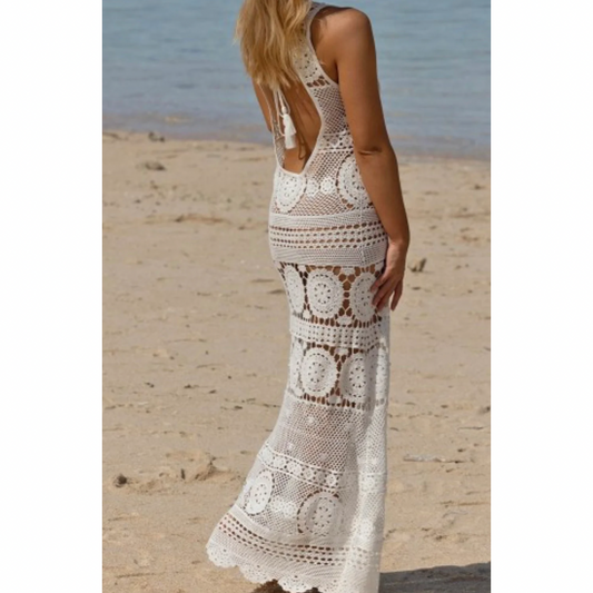 Miss June Angel White Crochet Dress
