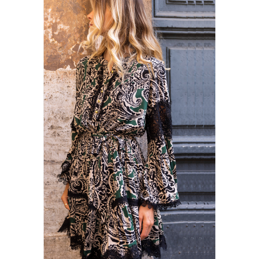 Miss June Agatha Paisley Print Dress