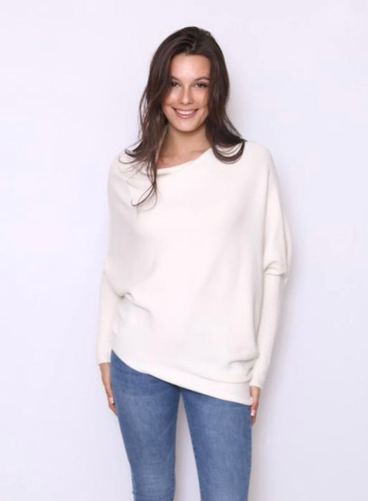 Asymmetric Draped Jumper Cream