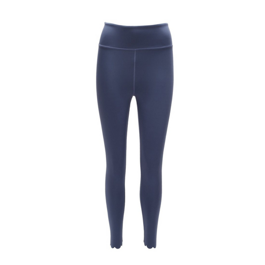 Moody Blue Scalloped Leg 7/8 Gym Leggings