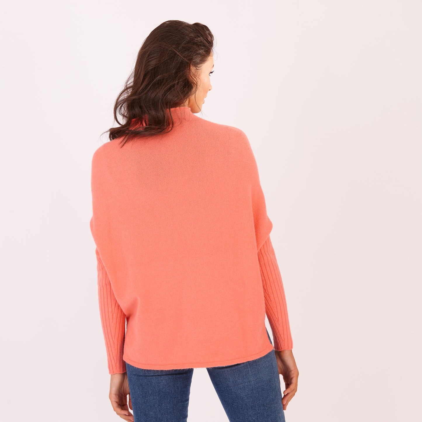 Funnel Neck Jumper Coral