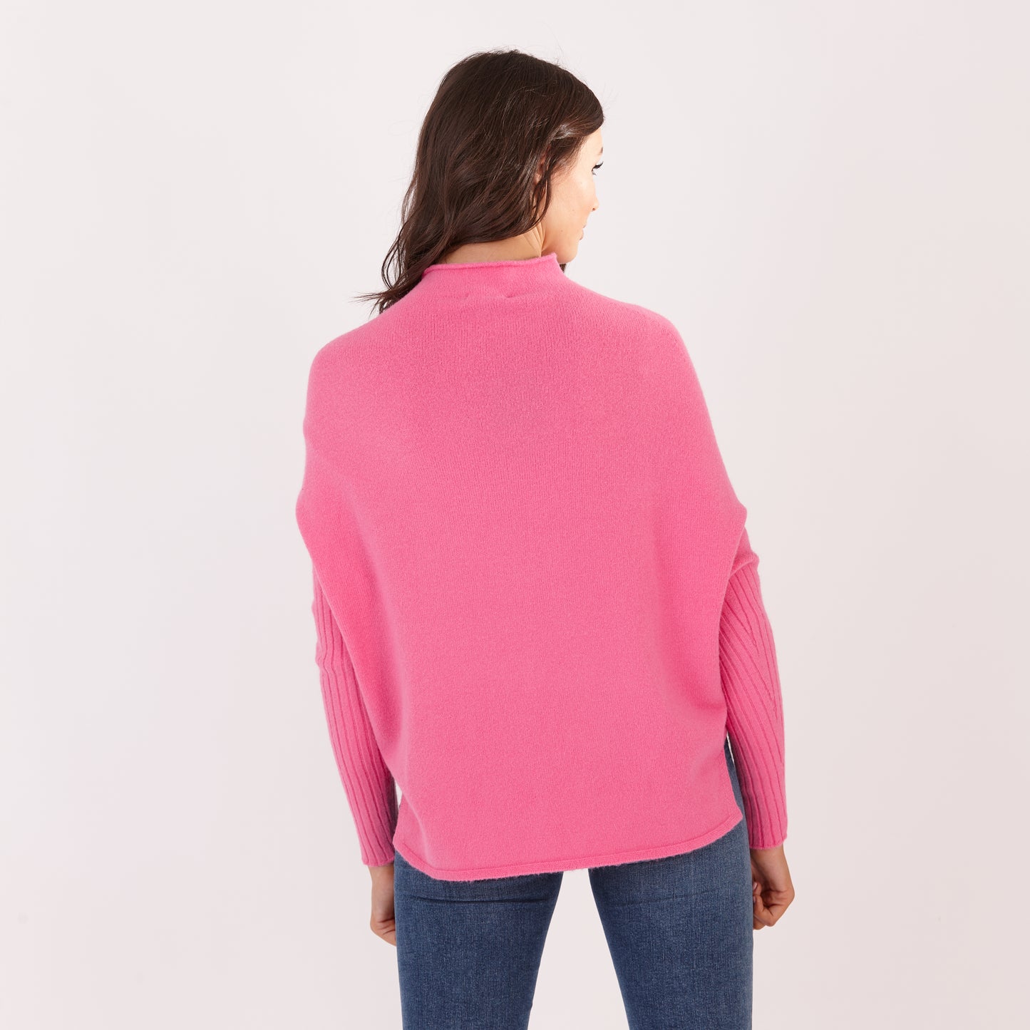Funnel Neck Jumper Fuschia