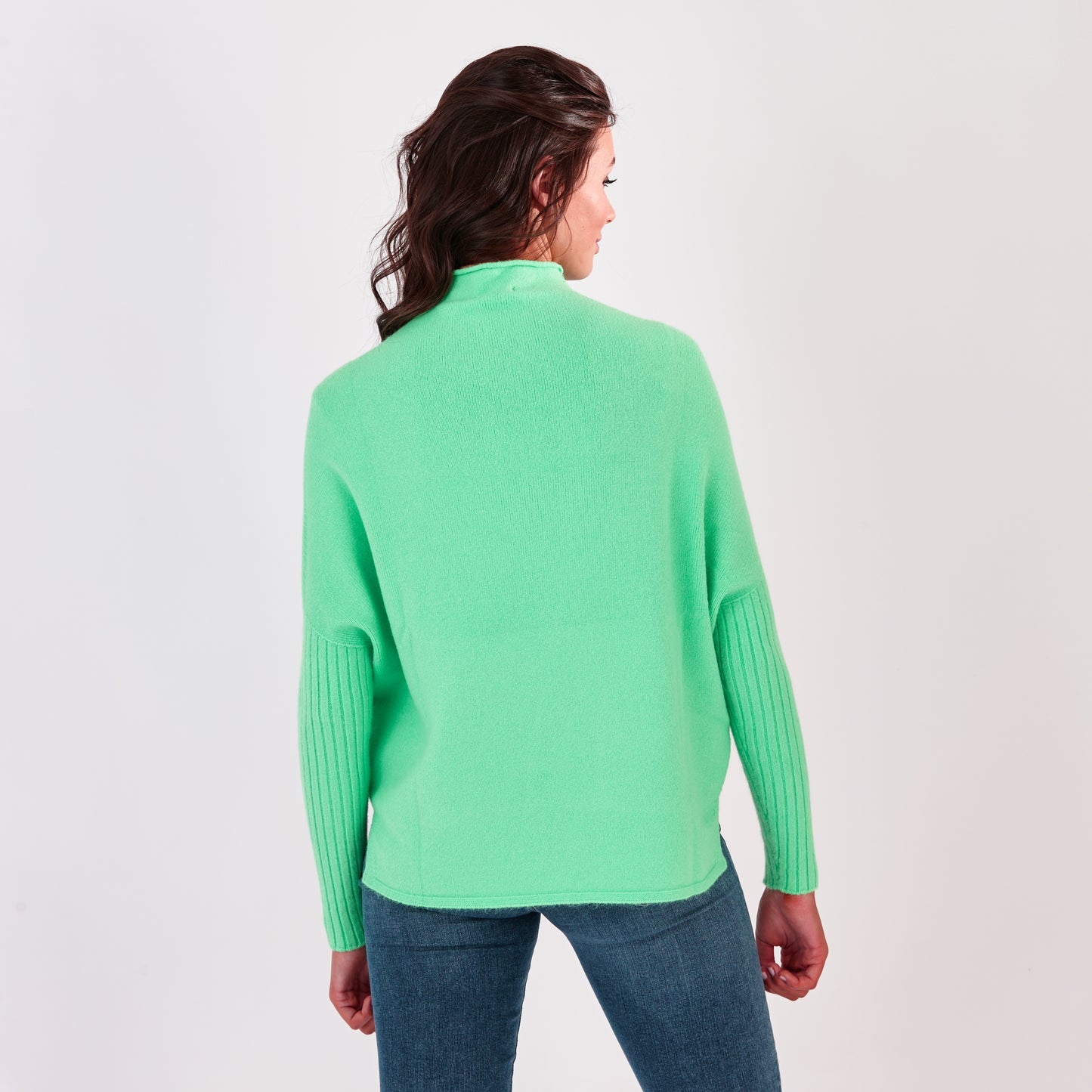 Funnel Neck Jumper Green