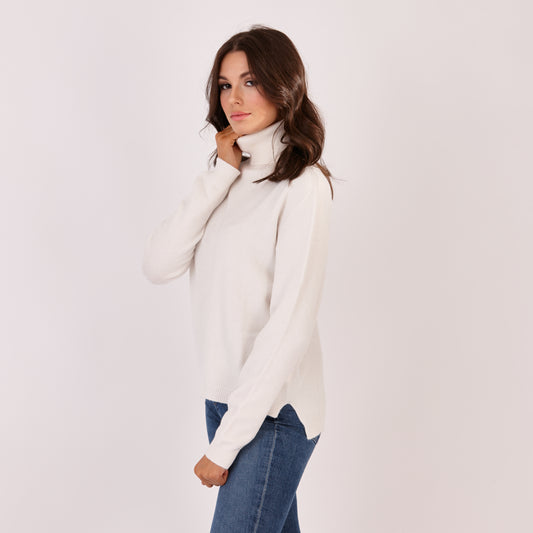 Polo-neck Sweater Cream