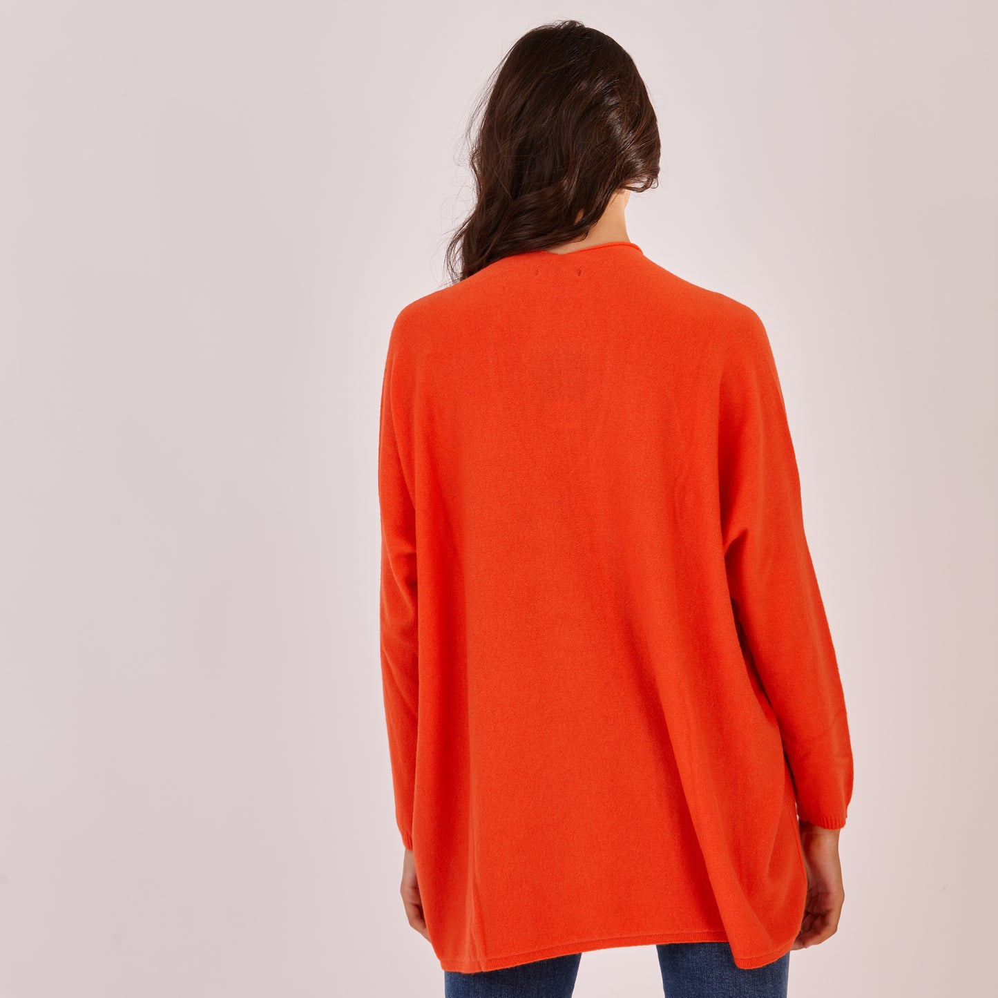 V Neck Long Jumper Orange