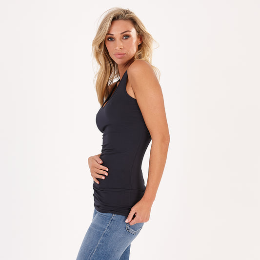 Navy Marcel Racer Back Vest Top