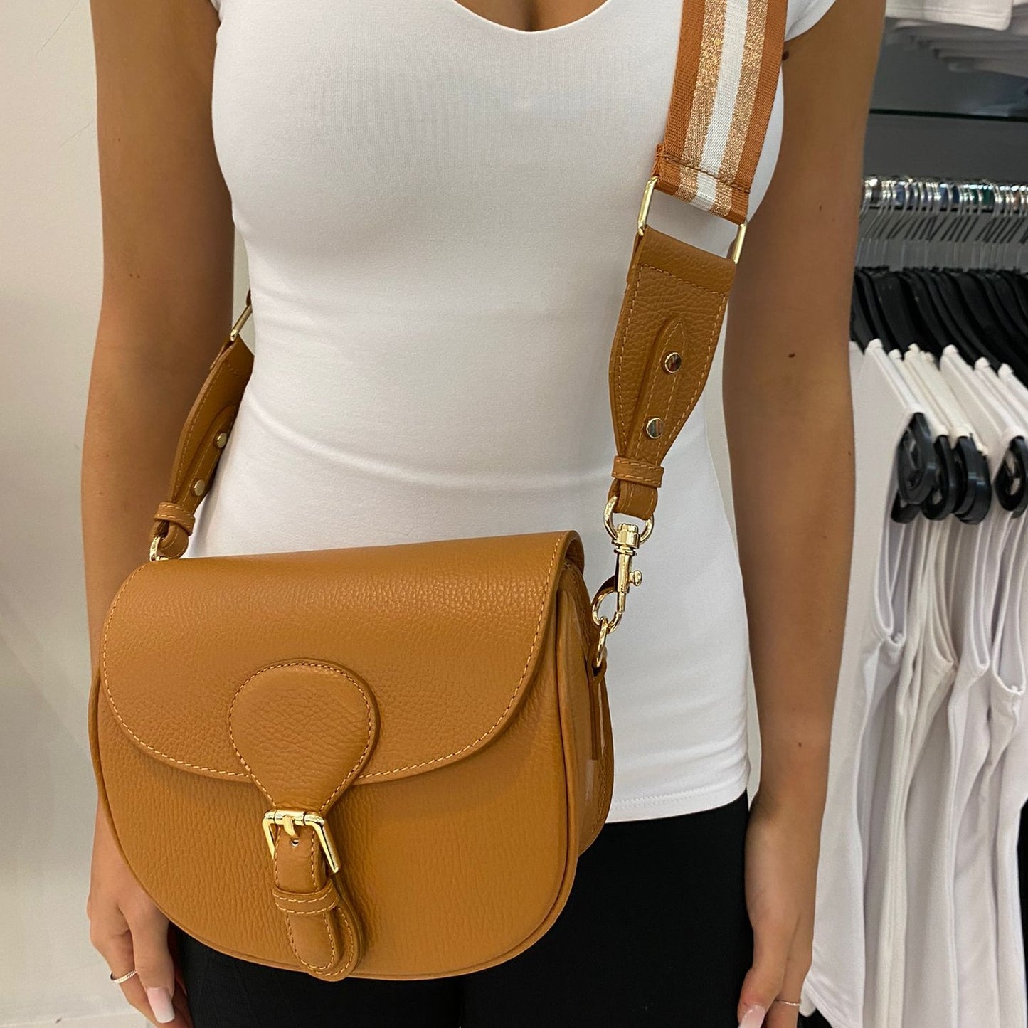 Tan Saddle Bag