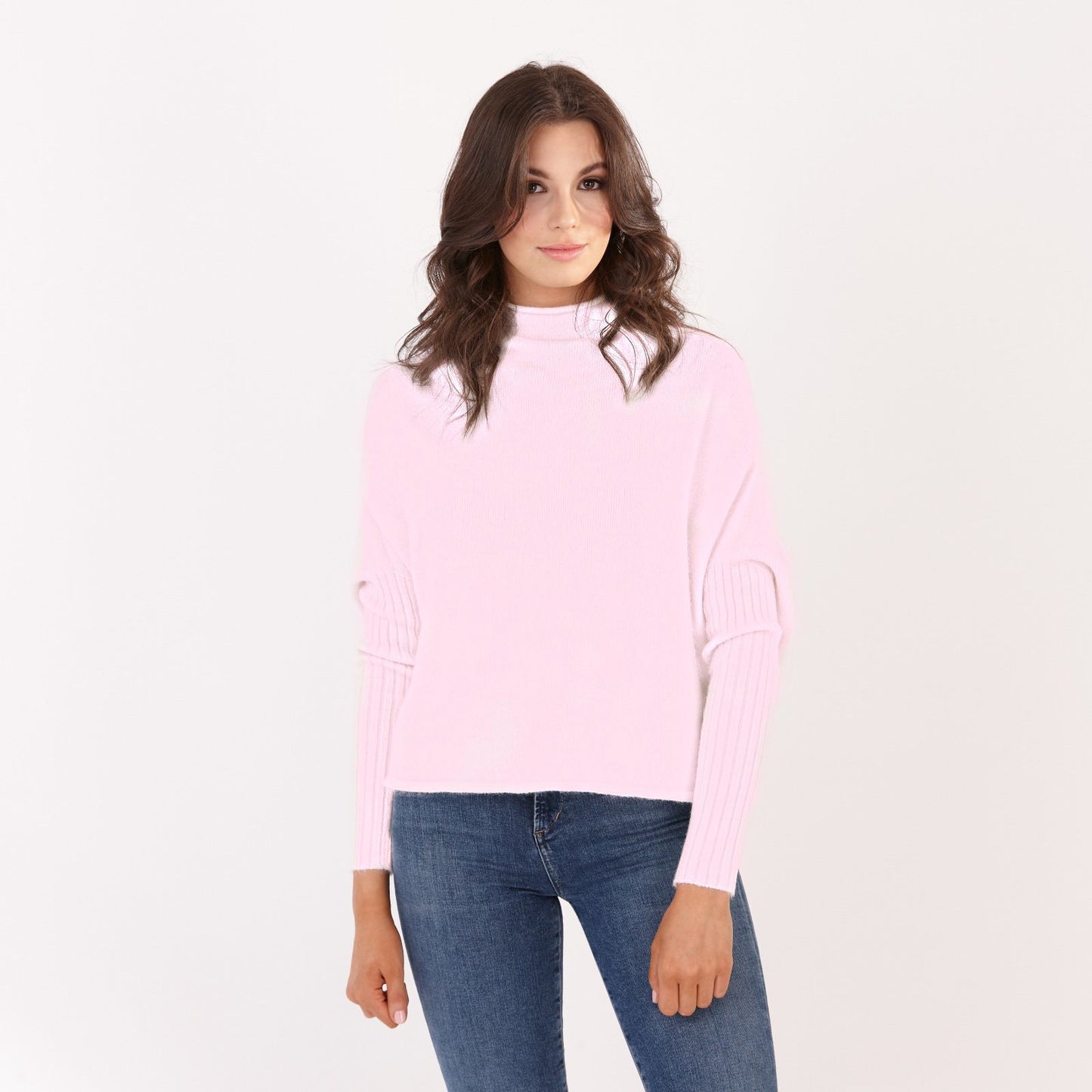 Funnel Neck Jumper Baby Pink
