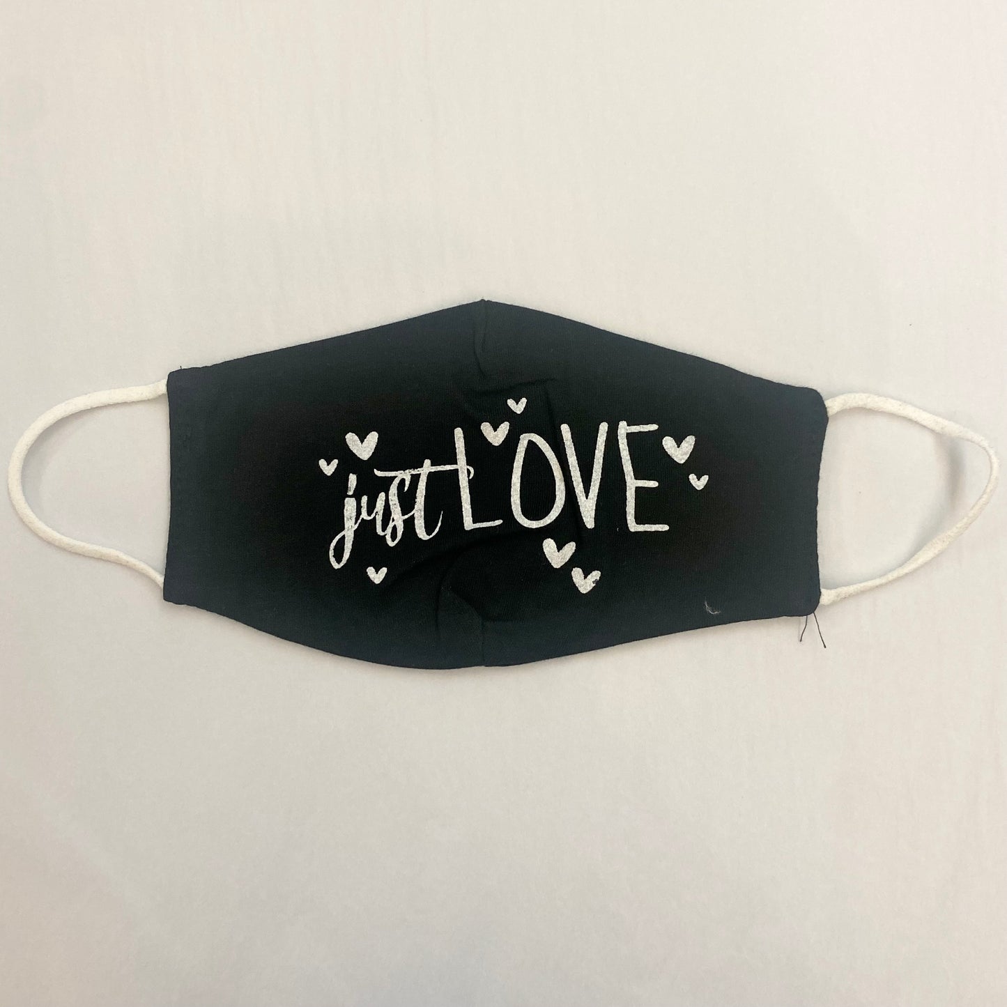 Black “Just Love” Cotton Mask