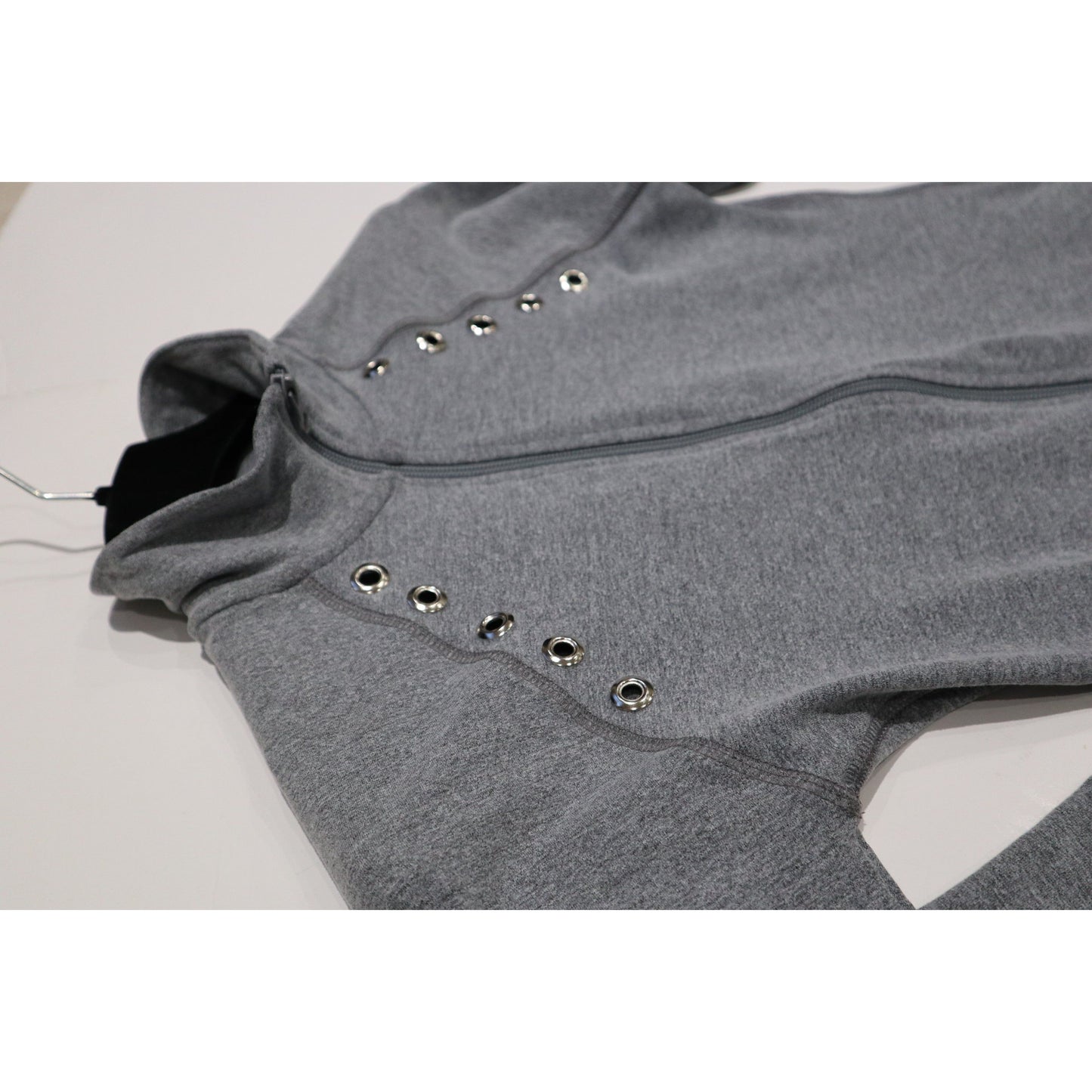 Smooth Grey Eyelet Track Sports Jacket