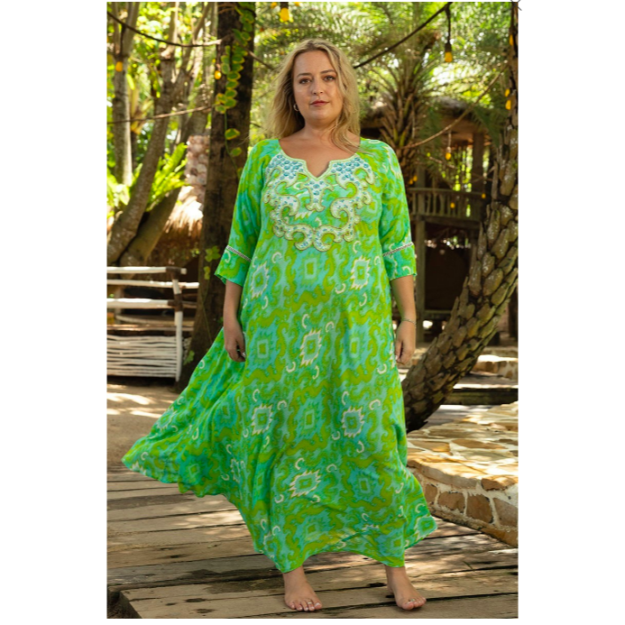 Miss June Curve Marga Dress in Green