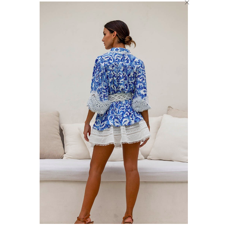 Women’s Miss June Blue Aries Blouse