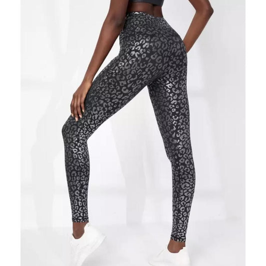 Silver & Black Leopard Leggings