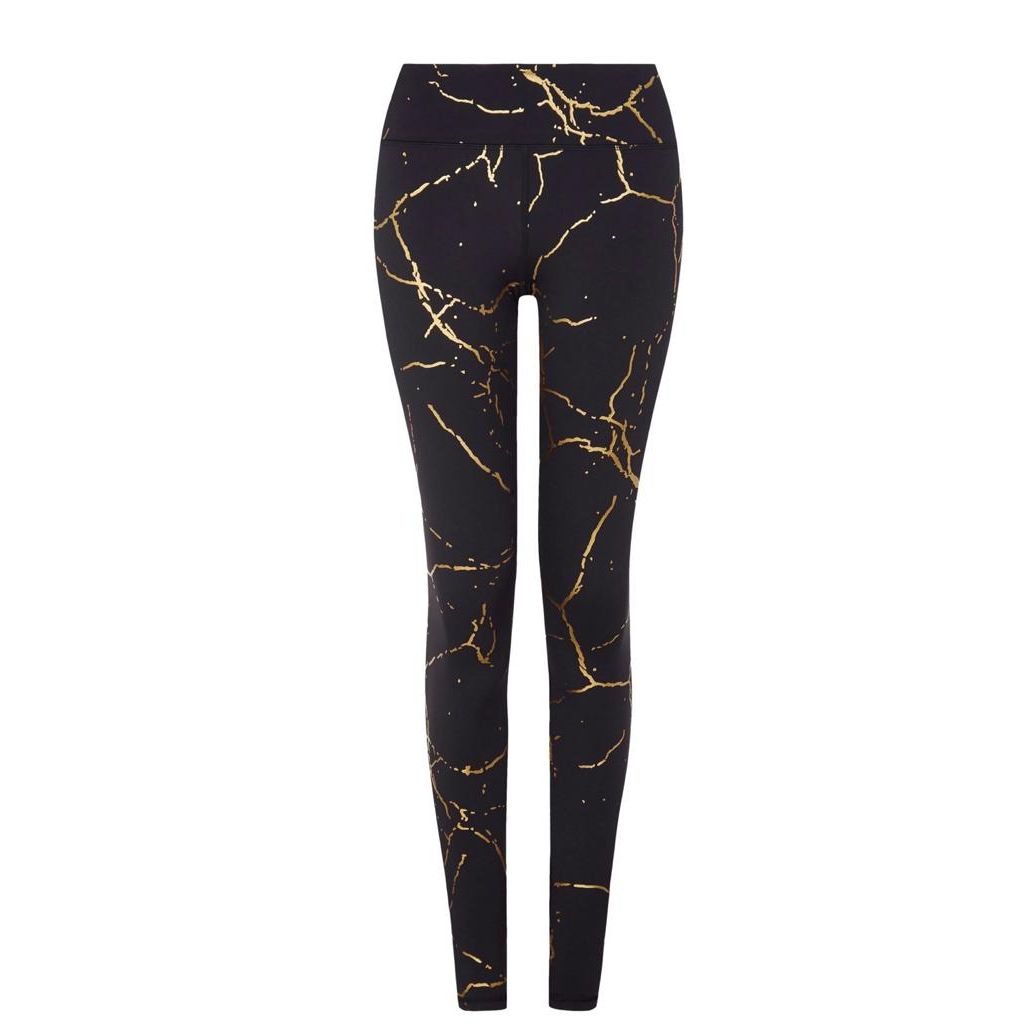 Black and Gold Gym Leggings