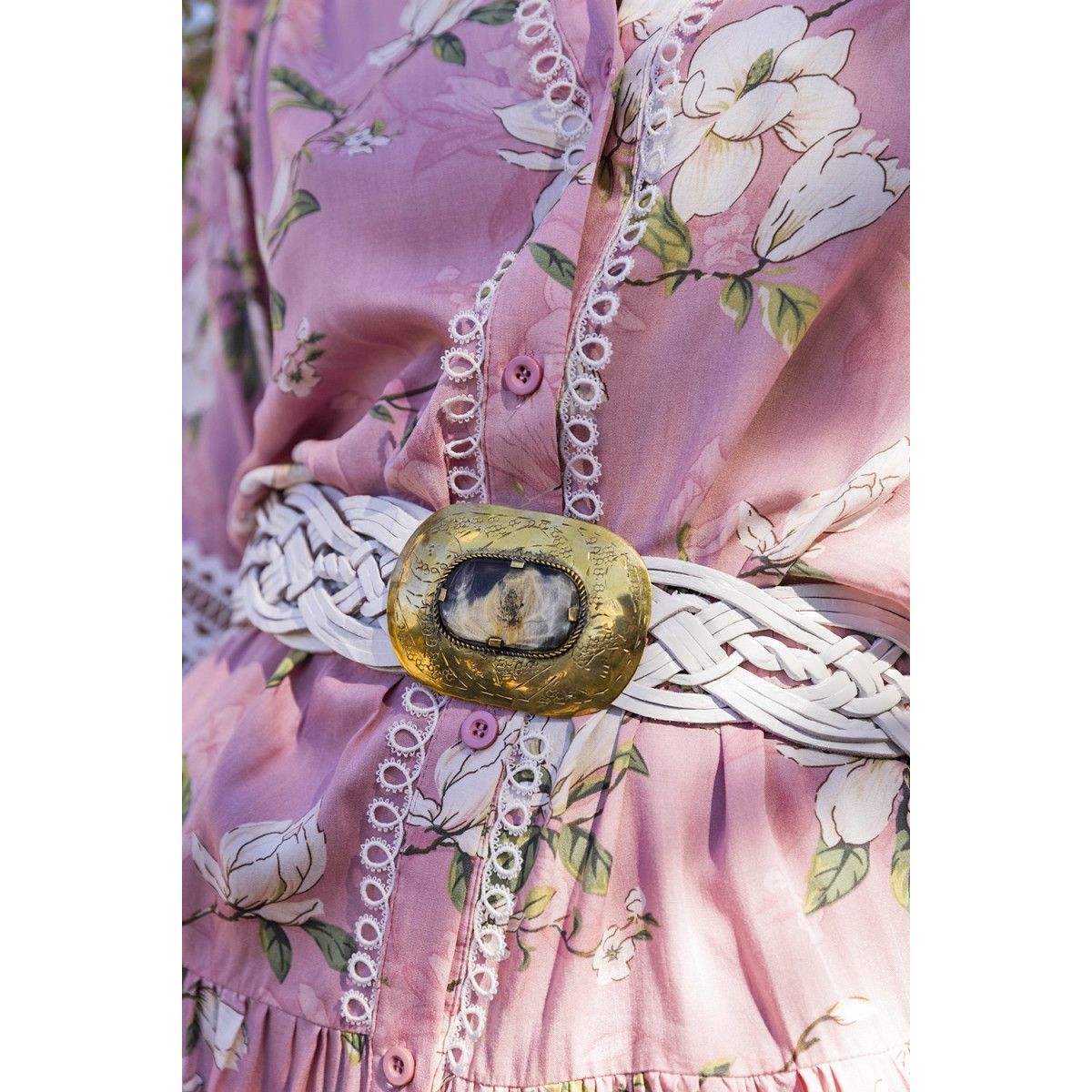 Miss June Broadway Belt White