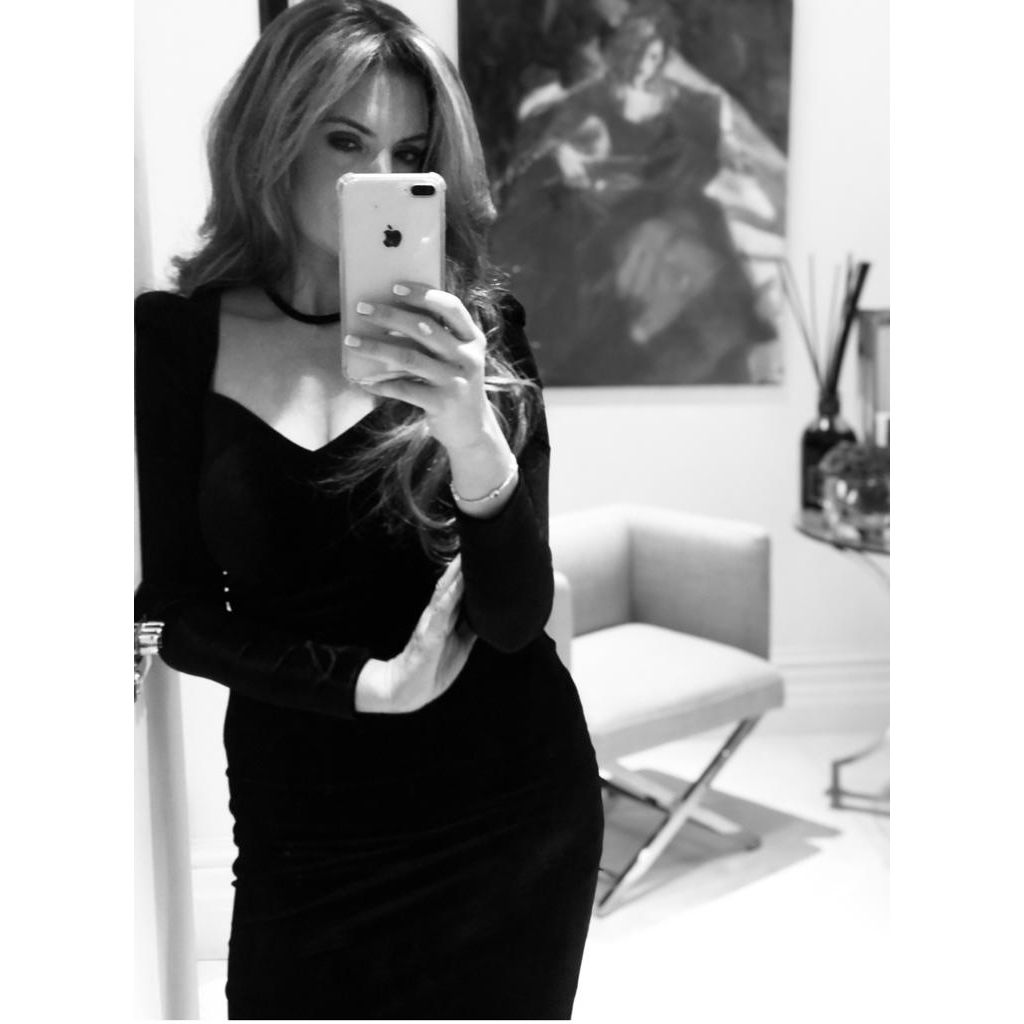 Philip Armstrong Florence Black Velvet Dress