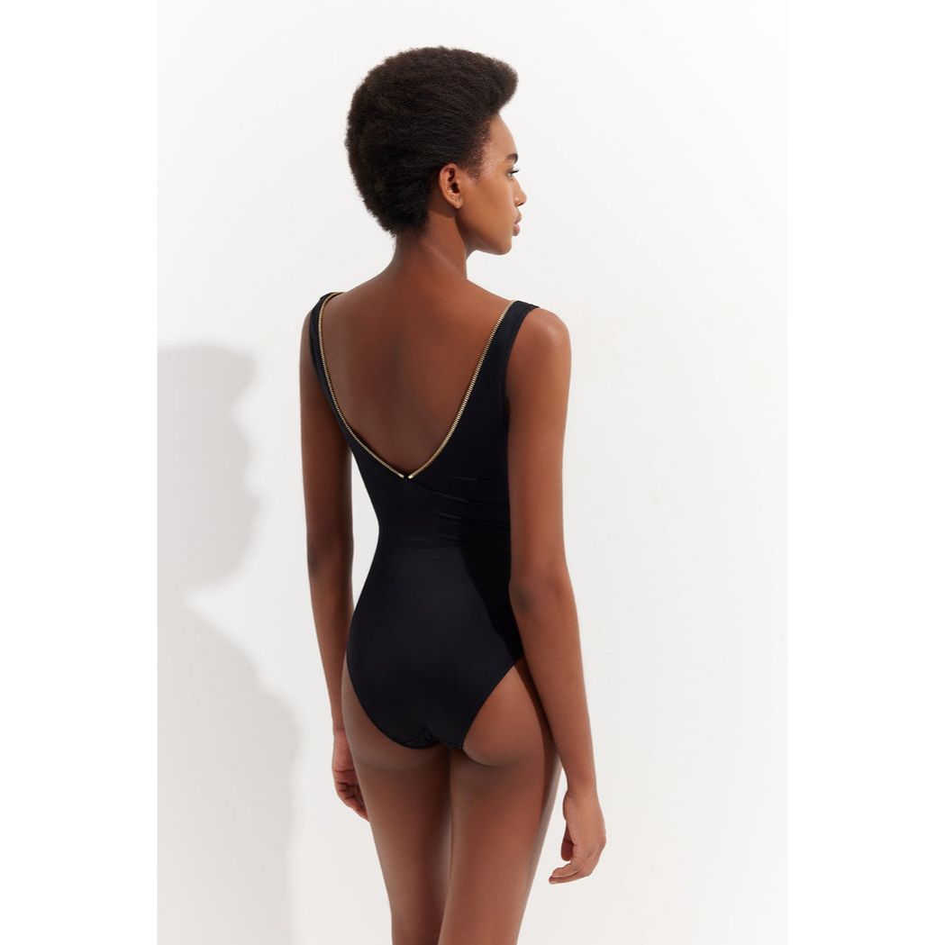 OYE Lea Black One Piece