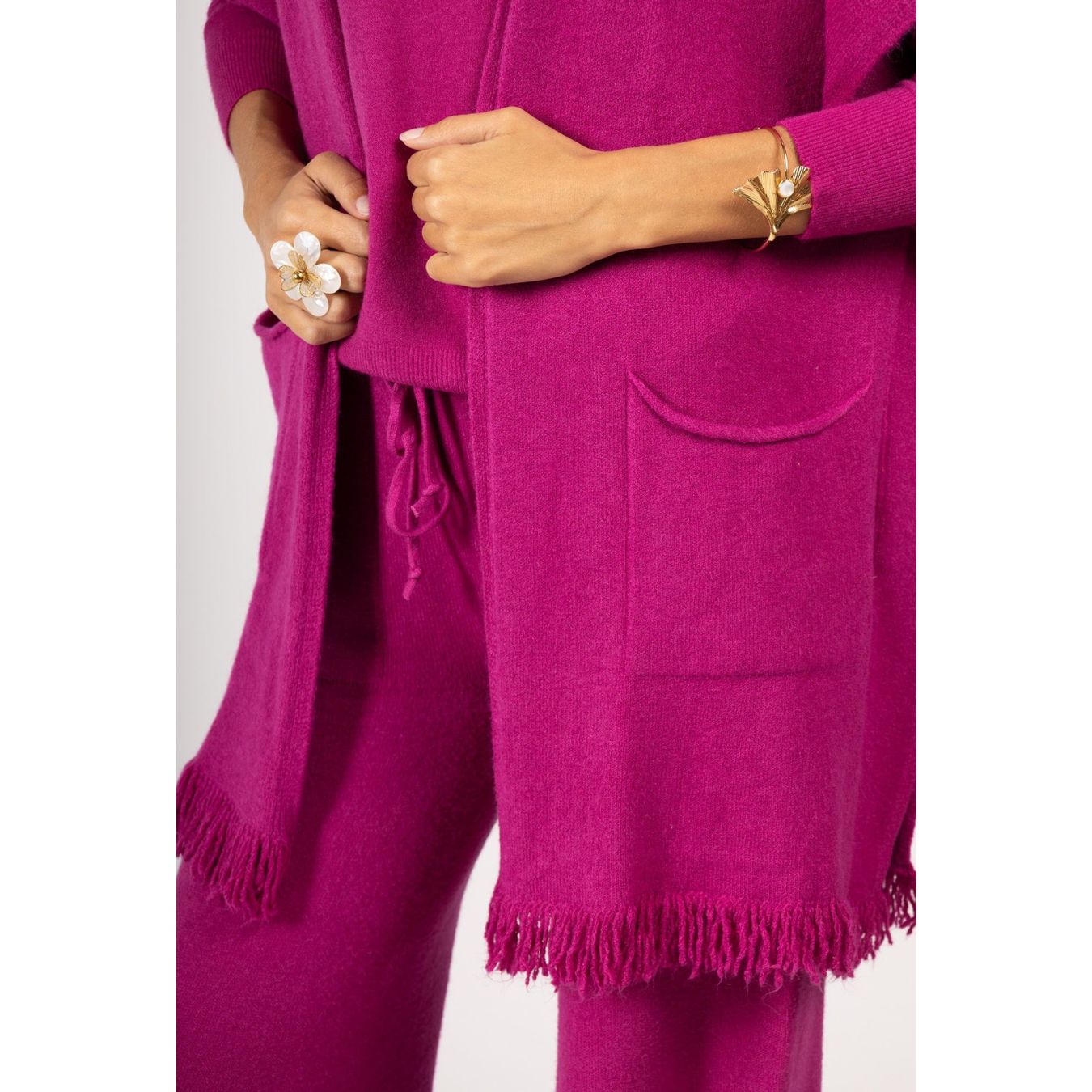 Fuchsia Pink 3 Piece Set Loungewear