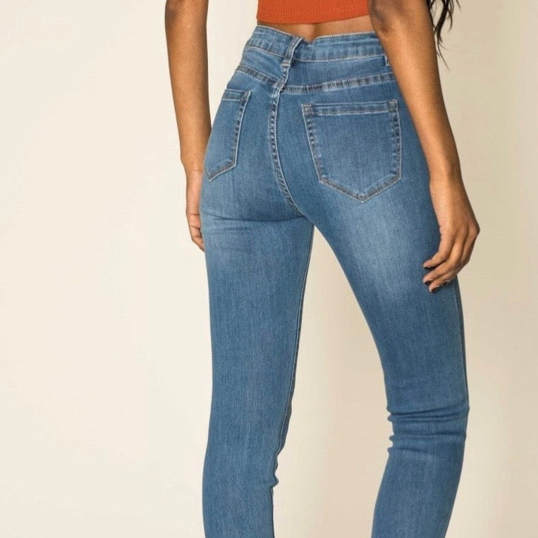 Nina Carter Washed Denim Jeans