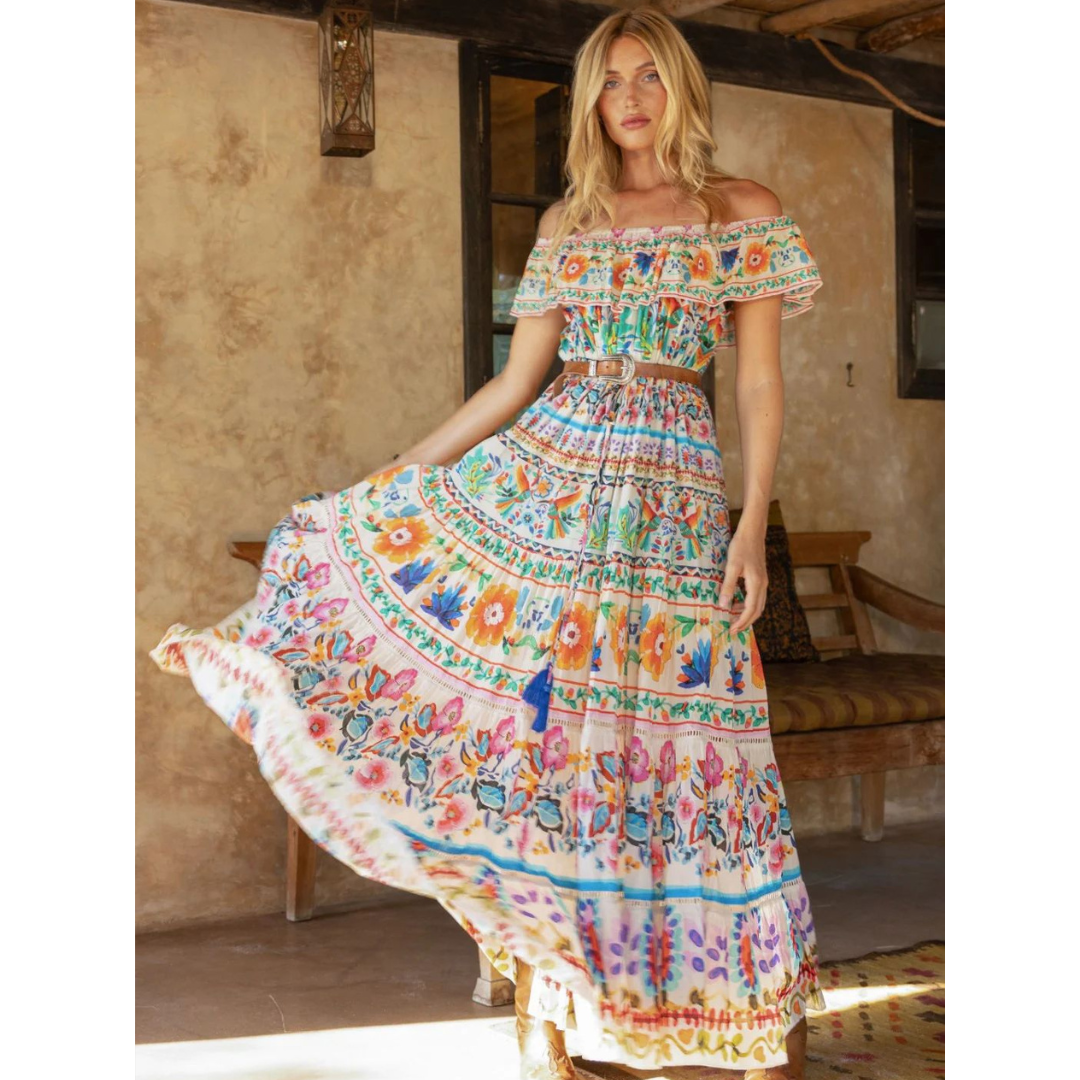princess polly baby blue dress Dresses | Miss June Boho Dress main image 0