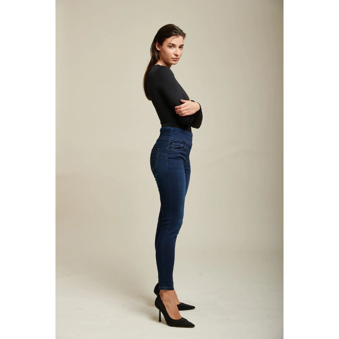 Tocada   Dark Blue High Waisted Skinny Jeans