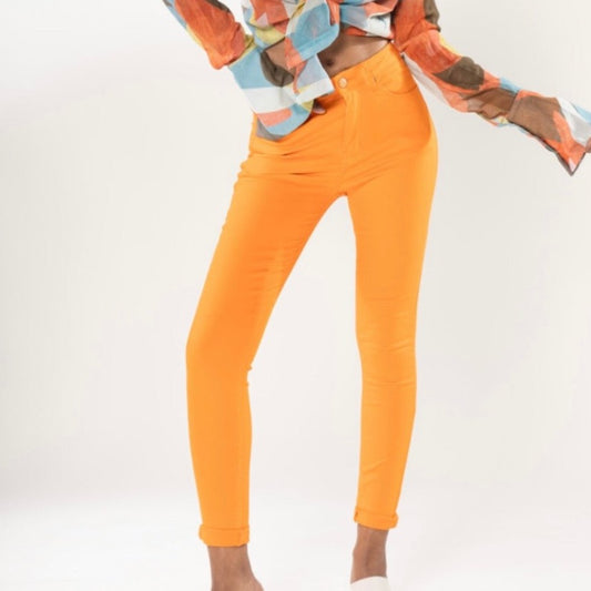 Nina Carter Orange Jeans