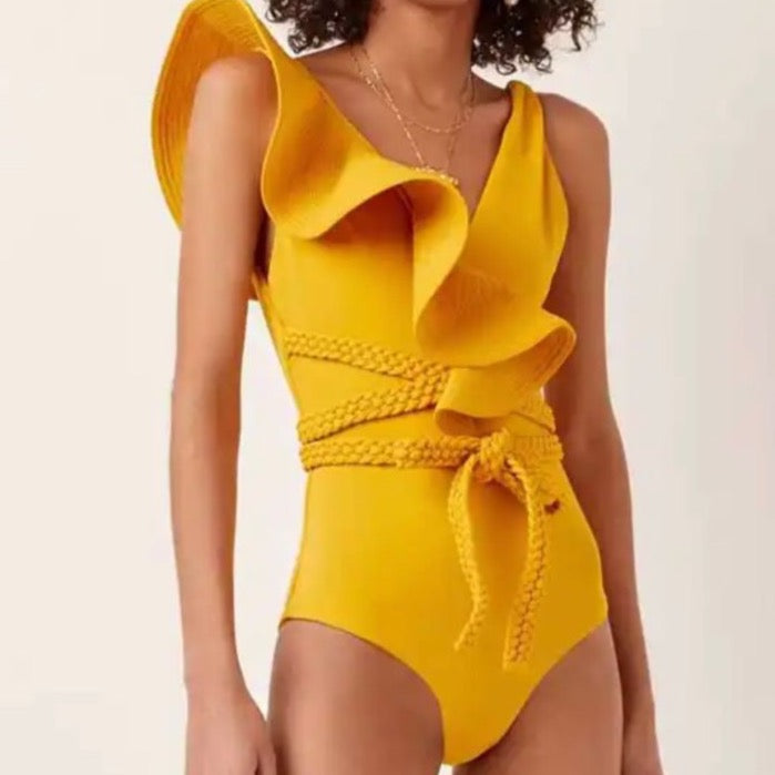 Yellow Frill One Piece