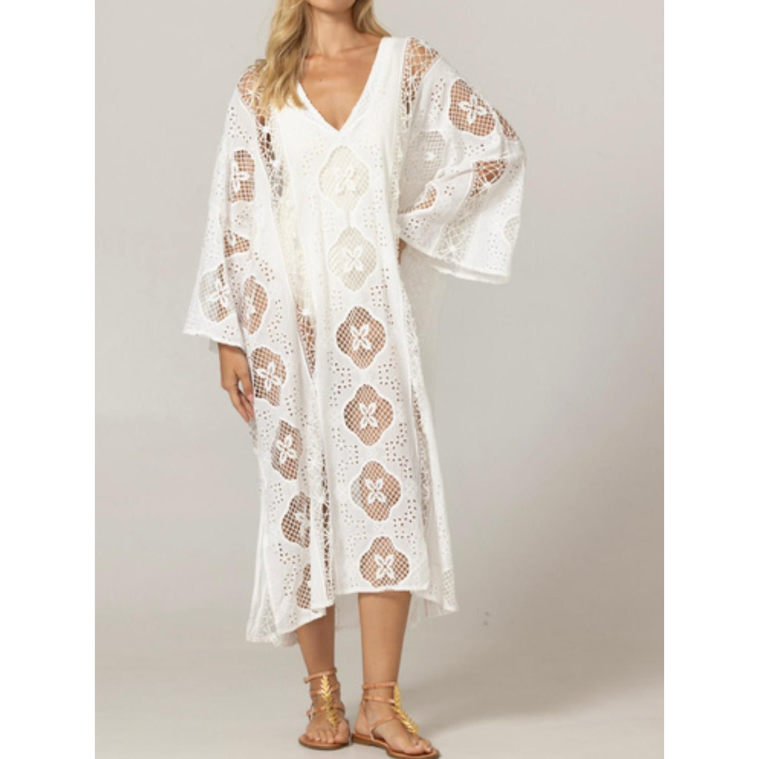 Miss June Kaftan Eden In White