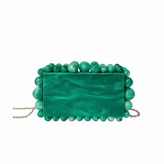 The Box Clutch Bag In Green
