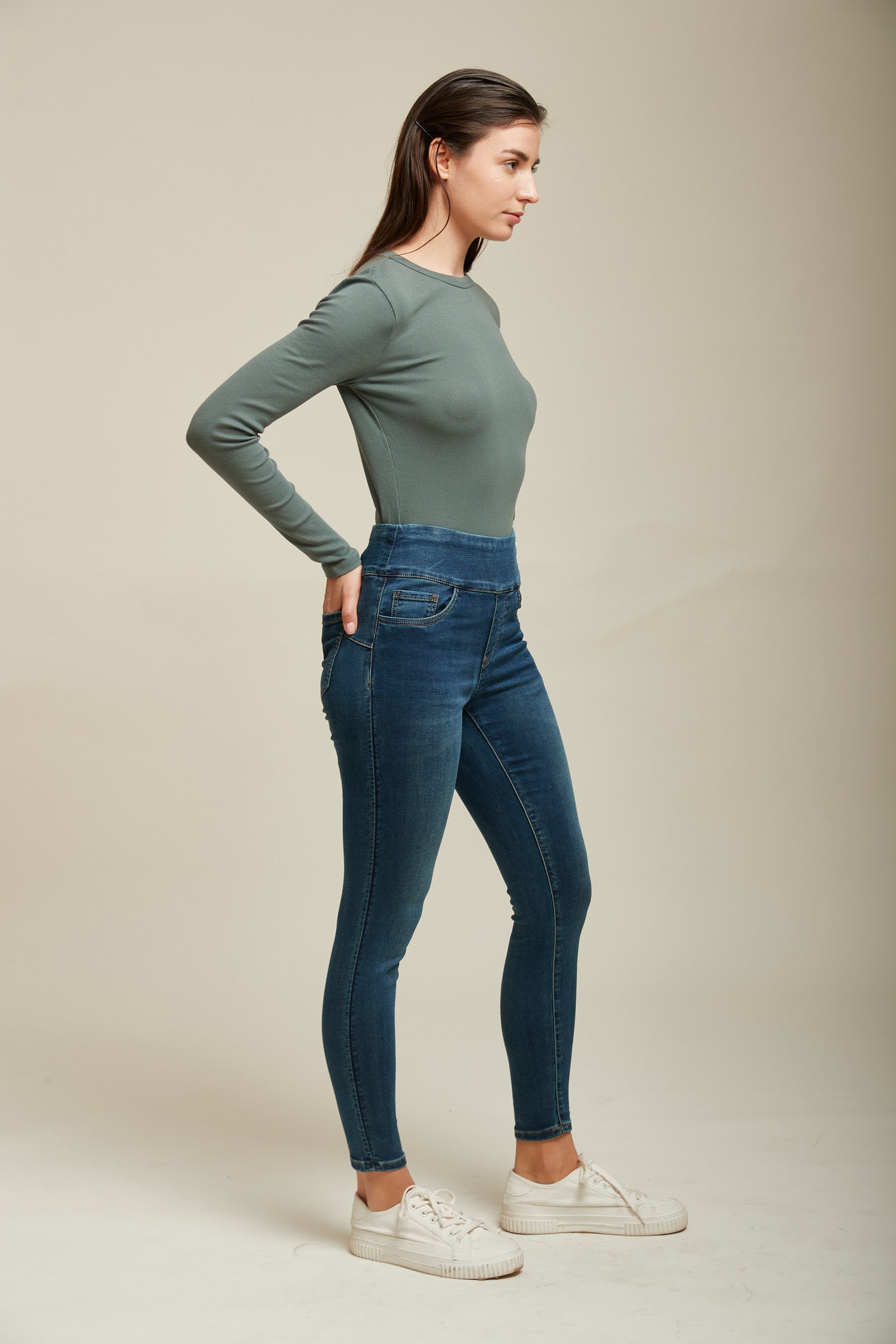 Tocada Blue Denim High Waisted Skinny Jeans