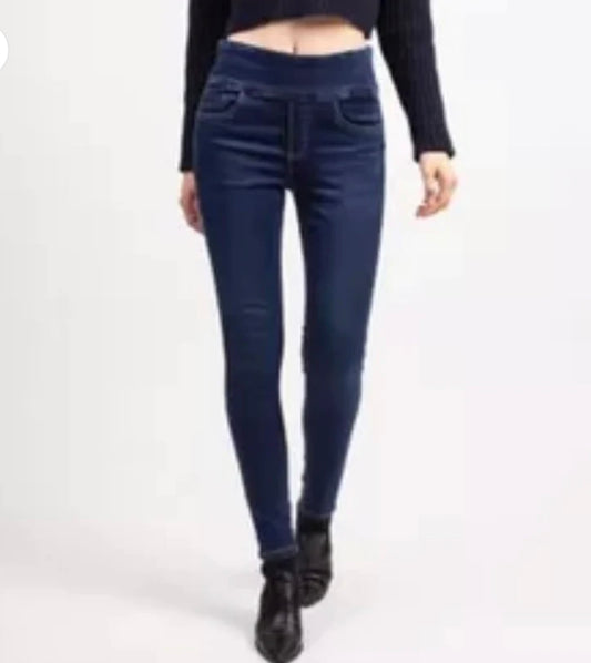 Tocada   Dark Blue High Waisted Skinny Jeans