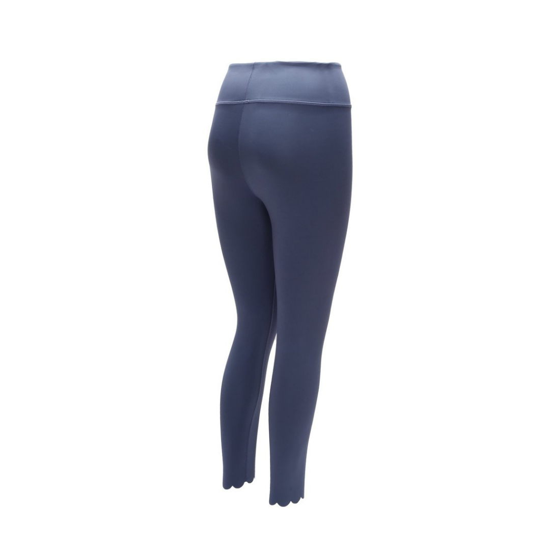 Moody Blue Scalloped Leg 7/8 Gym Leggings