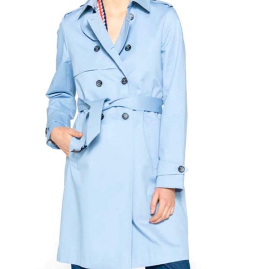 Baby Blue Trench Coat
