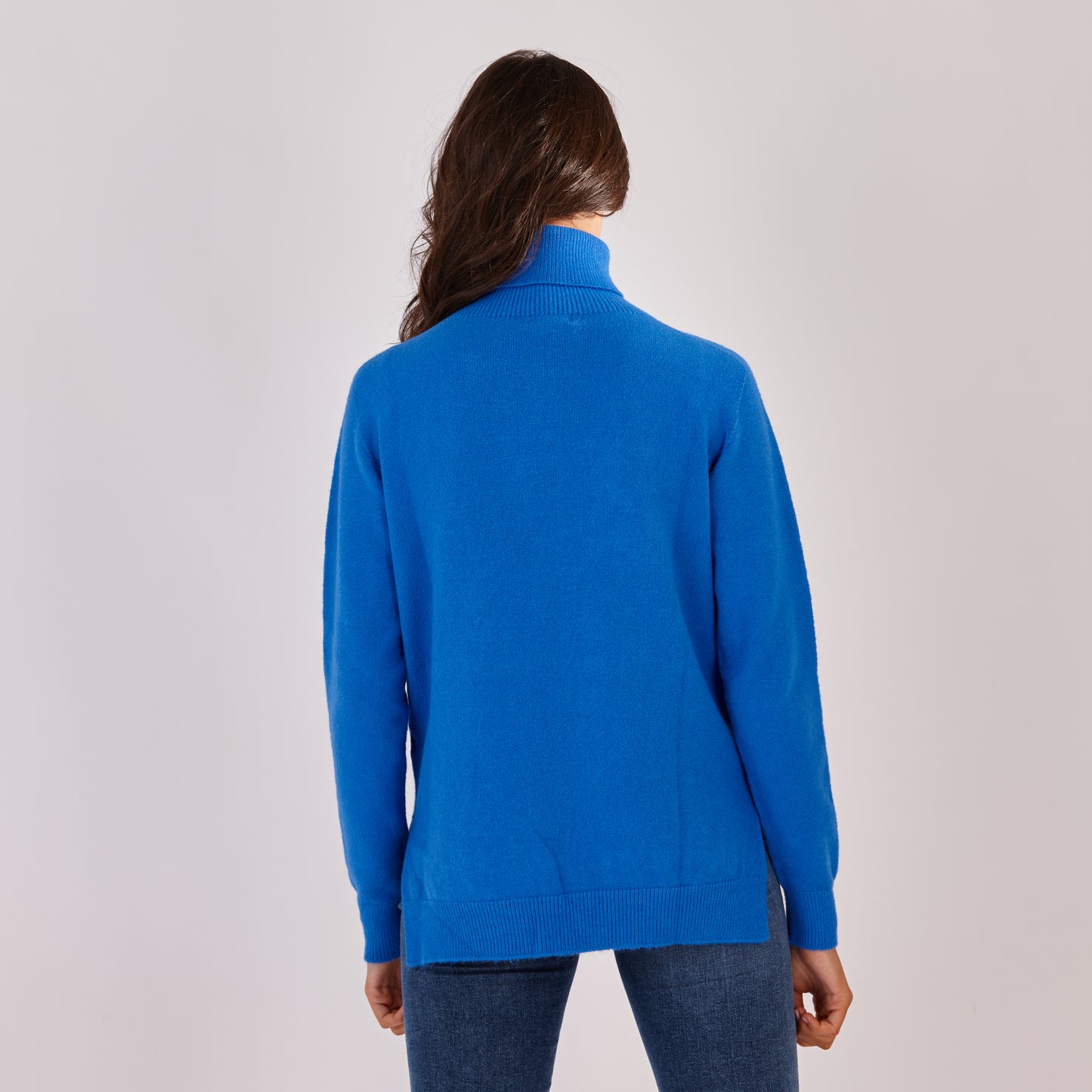 Polo Neck Sweater Royal Blue