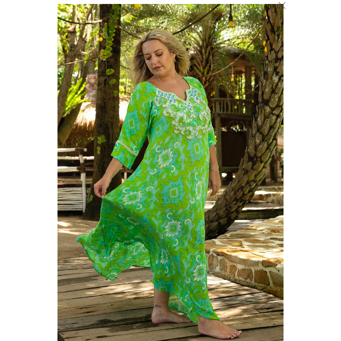 Miss June Curve Marga Dress in Green