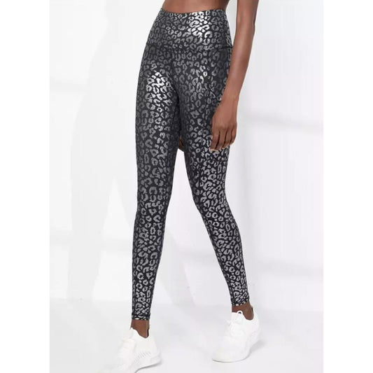 Silver & Black Leopard Leggings